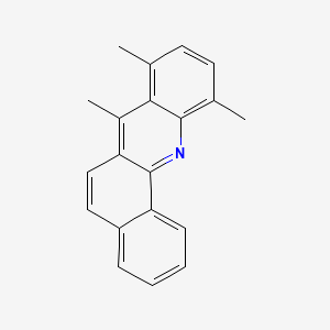 molecular formula C20H17N B13788977 7,8,11-trimethylbenzo[c]acridine CAS No. 64038-40-0