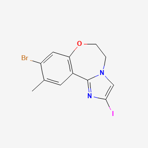 9-Bromo-2-iodo-10-methyl-5,6-dihydrobenzo[F]imidazo[1,2-D][1,4]oxazepine