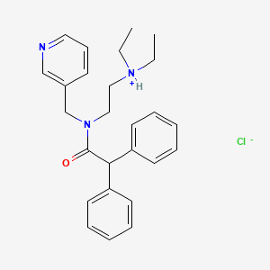 molecular formula C26H32ClN3O B13789030 Acetamide, N-(2-(diethylamino)ethyl)-2,2-diphenyl-N-(3-pyridylmethyl)-, hydrochloride CAS No. 97702-92-6