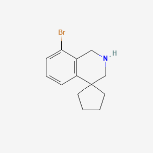 molecular formula C13H16BrN B1378904 8'-Bromo-2',3'-dihydro-1'H-spiro[cyclopentane-1,4'-isoquinoline] CAS No. 885269-41-0