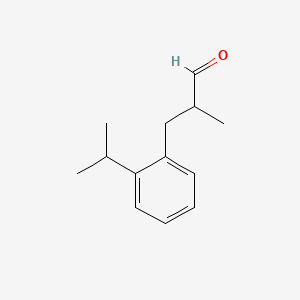 molecular formula C13H18O B13789056 3-o-Cumenyl-2-methylpropionaldehyde CAS No. 6502-20-1