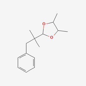 molecular formula C15H22O2 B13789082 2-(1,1-Dimethyl-2-phenylethyl)-4,5-dimethyl-1,3-dioxolane CAS No. 97889-98-0