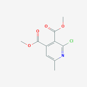 molecular formula C10H10ClNO4 B13789093 Dimethyl2-chloro-6-methylpyridine-3,4-dicarboxylate 
