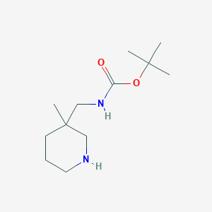molecular formula C12H24N2O2 B1378910 3-(Boc-aminomethyl)-3-methylpiperidine CAS No. 1158759-24-0