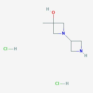 molecular formula C7H16Cl2N2O B1378913 1-(Azetidin-3-YL)-3-methylazetidin-3-OL dihydrochloride CAS No. 1403766-73-3