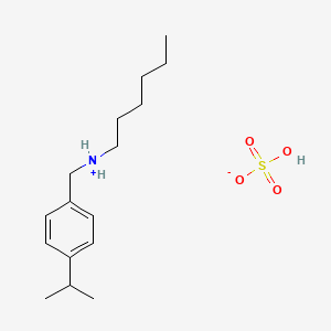 molecular formula C16H29NO4S B13789169 p-Isopropylbenzylhexylamine sulfate CAS No. 63991-63-9