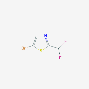 molecular formula C4H2BrF2NS B1378917 5-Bromo-2-(difluoromethyl)thiazole CAS No. 1319255-36-1