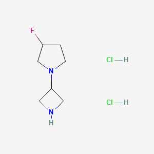 molecular formula C7H15Cl2FN2 B1378918 1-(Azetidin-3-yl)-3-fluoropyrrolidine dihydrochloride CAS No. 1403766-81-3