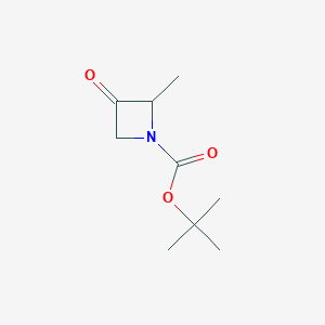 molecular formula C9H15NO3 B1378919 Tert-butyl 2-methyl-3-oxoazetidine-1-carboxylate CAS No. 1408076-36-7