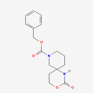 molecular formula C16H20N2O4 B1378921 Benzyl 2-oxo-3-oxa-1,8-diazaspiro[5.5]undecane-8-carboxylate CAS No. 1408074-70-3