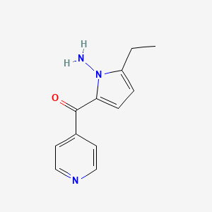 molecular formula C12H13N3O B13789213 (1-Amino-5-ethyl-1H-pyrrol-2-yl)(4-pyridinyl)methanone 