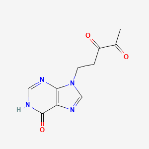 molecular formula C10H10N4O3 B13789268 9-(3,4-Dioxopentyl)hypoxanthine CAS No. 84182-19-4