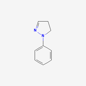 molecular formula C9H10N2 B13789310 1-Phenyl-4,5-dihydro-1H-pyrazole CAS No. 936-53-8