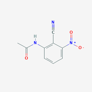 molecular formula C9H7N3O3 B13789317 N-(2-Cyano-3-nitrophenyl)acetamide CAS No. 77326-60-4