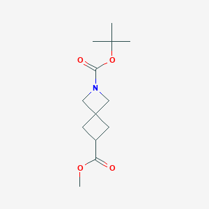 molecular formula C13H21NO4 B1378933 2-Tert-butyl 6-methyl 2-azaspiro[3.3]heptane-2,6-dicarboxylate CAS No. 1408074-81-6