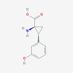 molecular formula C10H11NO3 B13789340 (1S,2R)-1-Amino-2-(3-hydroxyphenyl)cyclopropanecarboxylic acid 