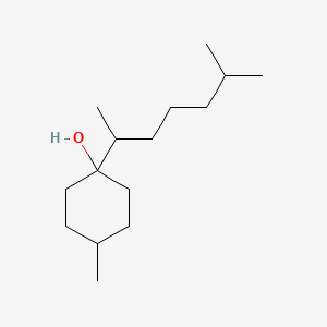 molecular formula C15H30O B13789371 Cyclohexanol, 1-(1,5-dimethylhexyl)-4-methyl- CAS No. 24945-44-6