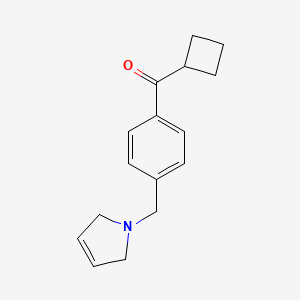 molecular formula C16H19NO B13789394 Cyclobutyl 4-(3-pyrrolinomethyl)phenyl ketone CAS No. 898764-83-5