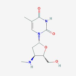 molecular formula C11H17N3O4 B137894 3'-Methylamino-2',3'-dideoxyribosylthymine CAS No. 141039-00-1