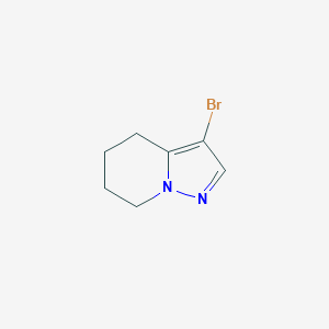 molecular formula C7H9BrN2 B1378940 3-Bromo-4,5,6,7-tetrahydropyrazolo[1,5-A]pyridine CAS No. 1196155-47-1