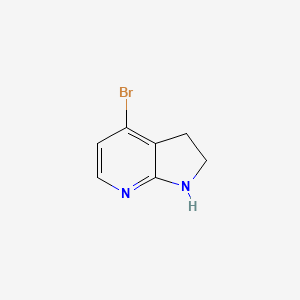 molecular formula C7H7BrN2 B1378941 4-bromo-1H,2H,3H-pyrrolo[2,3-b]pyridine CAS No. 1393534-35-4