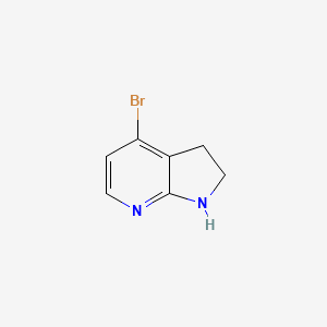 molecular formula C7H7BrN2 B1378941 4-Bromo-2,3-dihydro-1H-pyrrolo[2,3-B]pyridine CAS No. 1393534-35-4