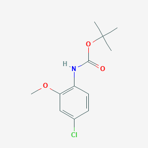 molecular formula C12H16ClNO3 B13789418 tert-Butyl 4-chloro-2-methoxyphenylcarbamate 