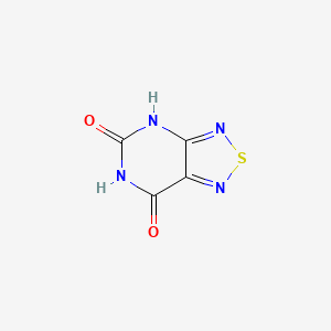 molecular formula C4H2N4O2S B13789428 (1,2,5)Thiadiazolo(3,4-d)pyrimidine-5,7(4H,6H)-dione CAS No. 7501-29-3