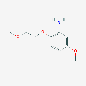 molecular formula C10H15NO3 B13789429 5-Methoxy-2-(2-methoxyethoxy)aniline CAS No. 761441-15-0