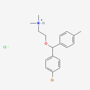 molecular formula C18H23BrClNO B13789432 2-(p-Bromophenyl-(p'-tolyl)methoxy)-N,N-dimethylethylamine hydrochloride CAS No. 63917-84-0