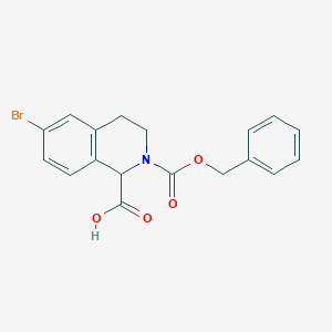 2-((Benzyloxy)carbonyl)-6-bromo-1,2,3,4-tetrahydroisoquinoline-1-carboxylic acid