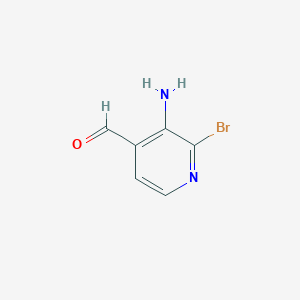 molecular formula C6H5BrN2O B1378949 3-Amino-2-bromopyridine-4-carbaldehyde CAS No. 1289074-55-0