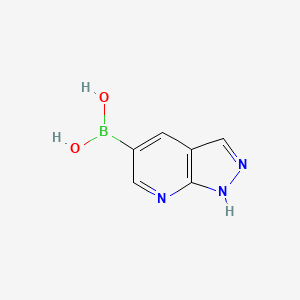 molecular formula C6H6BN3O2 B1378953 (1H-Pyrazolo[3,4-B]pyridin-5-YL)boronic acid CAS No. 1417985-25-1