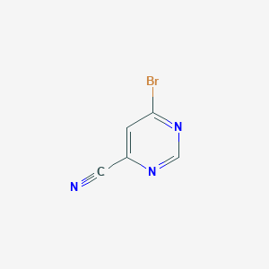 molecular formula C5H2BrN3 B1378956 6-Bromopyrimidine-4-carbonitrile CAS No. 1209460-03-6