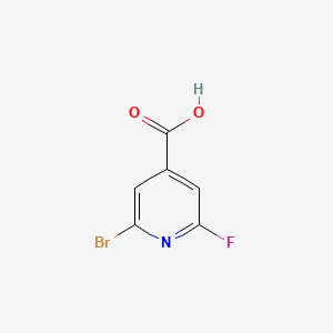 molecular formula C6H3BrFNO2 B1378957 2-Bromo-6-fluoroisonicotinic acid CAS No. 1214323-63-3