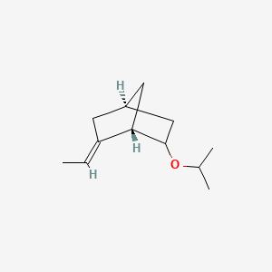 molecular formula C12H20O B13789572 Bicyclo [2.2.1] heptane, 2-ethylidene-6-isopropoxy CAS No. 90530-04-4