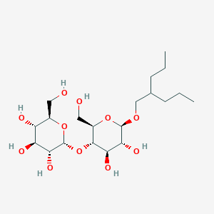molecular formula C20H38O11 B13789580 (2R,3R,4S,5S,6R)-2-[(2R,3S,4R,5R,6R)-4,5-dihydroxy-2-(hydroxymethyl)-6-(2-propylpentoxy)oxan-3-yl]oxy-6-(hydroxymethyl)oxane-3,4,5-triol 