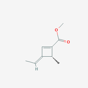molecular formula C9H12O2 B137896 methyl (3E,4R)-3-ethylidene-4-methylcyclobutene-1-carboxylate CAS No. 138337-28-7