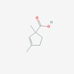 molecular formula C8H12O2 B13789624 1,3-Dimethylcyclopent-2-ene-1-carboxylic acid CAS No. 84884-04-8
