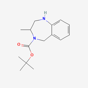 molecular formula C15H22N2O2 B1378965 tert-butyl 3-methyl-2,3,4,5-tetrahydro-1H-1,4-benzodiazepine-4-carboxylate CAS No. 1375473-37-2