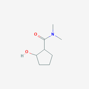 molecular formula C8H15NO2 B13789682 Cyclopentanecarboxamide,2-hydroxy-N,N-dimethyl- 