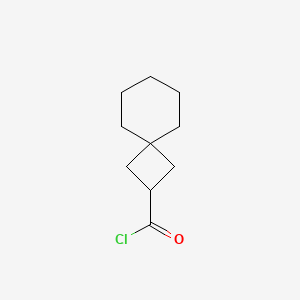 molecular formula C10H15ClO B13789717 Spiro[3.5]nonane-2-carbonyl chloride CAS No. 91716-33-5
