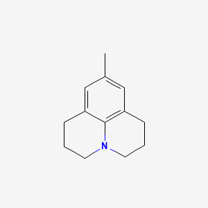 molecular formula C13H17N B13789726 1H,5H-Benzo(ij)quinolizine, 2,3,6,7-tetrahydro-9-methyl- CAS No. 79643-58-6