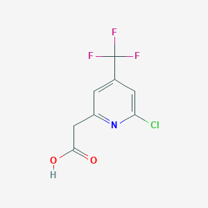 2-[6-Chloro-4-(trifluoromethyl)pyridin-2-yl]acetic acid