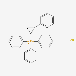 molecular formula C27H24AuP+ B13789750 gold;triphenyl-(2-phenylcyclopropyl)phosphanium CAS No. 113286-63-8