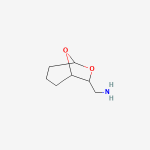 molecular formula C7H13NO2 B13789769 7,8-Dioxabicyclo[3.2.1]oct-6-ylmethanamine CAS No. 90048-99-0