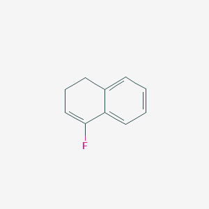 molecular formula C10H9F B13789774 Naphthalene, 4-fluoro-1,2-dihydro- 