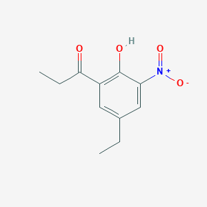 molecular formula C11H13NO4 B13789784 1-(5-Ethyl-2-hydroxy-3-nitrophenyl)propan-1-one CAS No. 70978-47-1