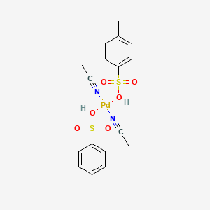 molecular formula C18H22N2O6PdS2 B13789825 acetonitrile;4-methylbenzenesulfonic acid;palladium 