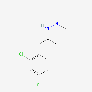 molecular formula C11H16Cl2N2 B13789843 2-[2-(2,4-Dichlorophenyl)-1-methylethyl]-1,1-dimethyl-hydrazine 